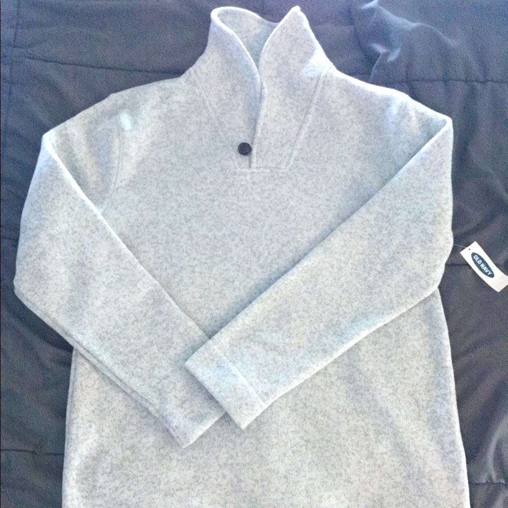 White old navy collared one button sweater